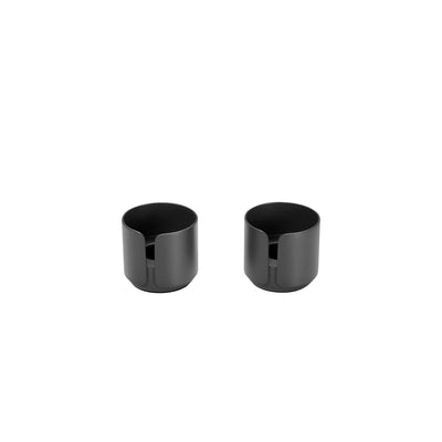 BIG HUG 3-in-1-Kerzenhalter und Eierbecher aus schwarzem Metall im 2er-Set